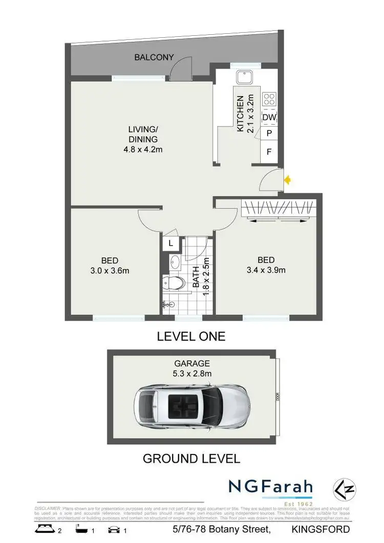 Floorplan of Homely apartment listing, 5/76-78 Botany Street, Kingsford NSW 2032