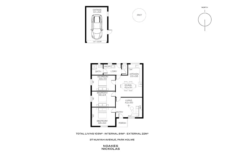 Floorplan of Homely house listing, 37 Nunyah Avenue, Park Holme SA 5043