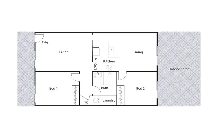 Floorplan of Homely apartment listing, 14/13-15 Sturt Avenue, Griffith ACT 2603