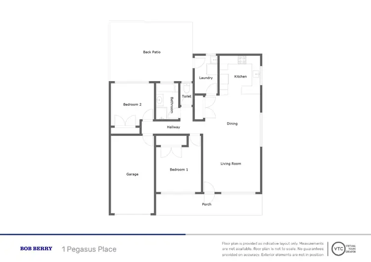 Floorplan of Homely semi-detached listing, 1 Pegasus Place, Dubbo NSW 2830