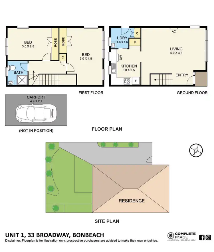 Floorplan of Homely unit listing, 1/33 Broadway, Bonbeach VIC 3196
