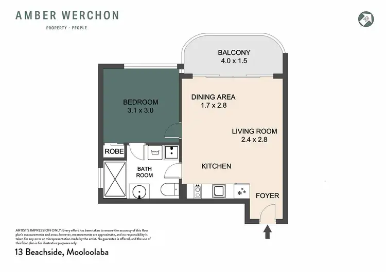 Floorplan of Homely unit listing, 13/35 Brisbane Road, Mooloolaba QLD 4557