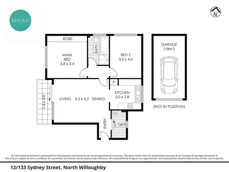 Floorplan of Homely apartment listing, 12/133 Sydney Street, Willoughby NSW 2068