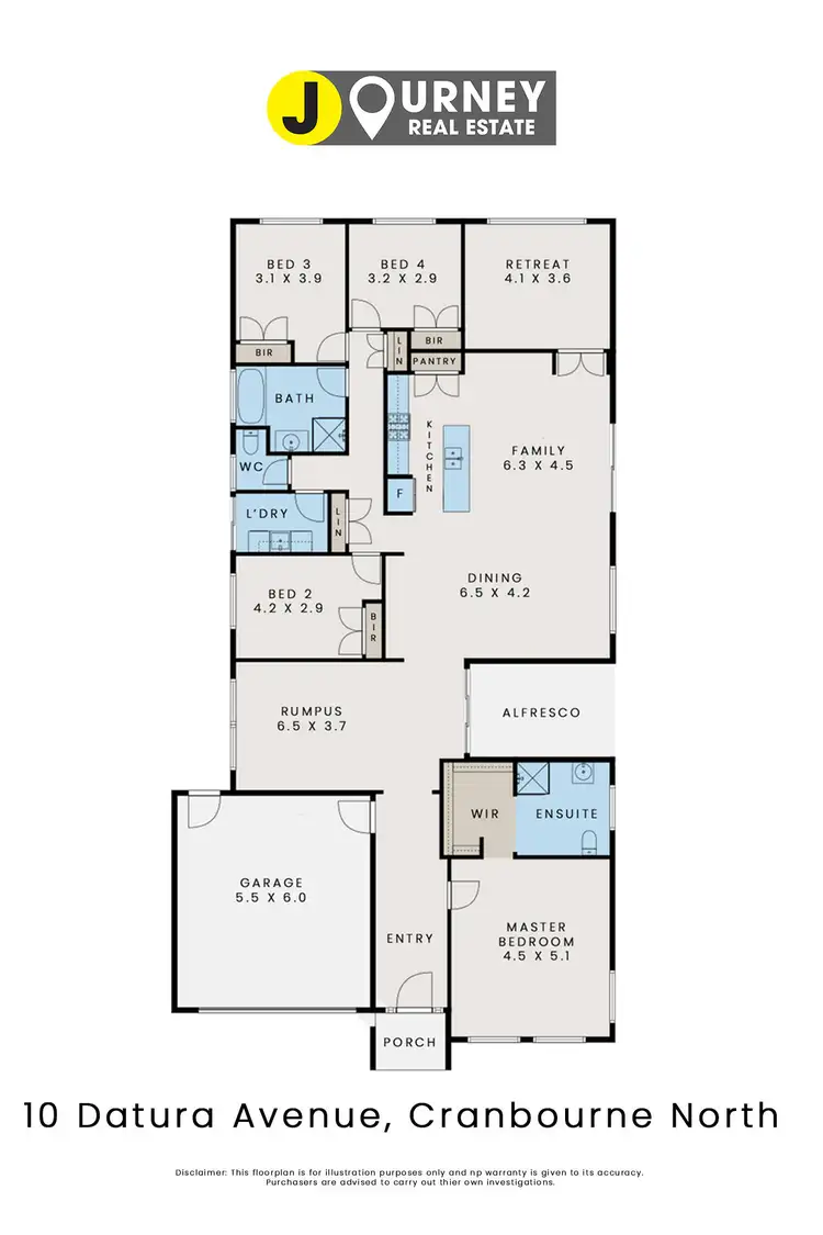 Floorplan of Homely house listing, 10 Datura Avenue, Cranbourne North VIC 3977