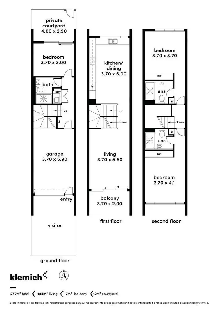 Floorplan of Homely townhouse listing, 76 Vinrace Street, Adelaide SA 5000