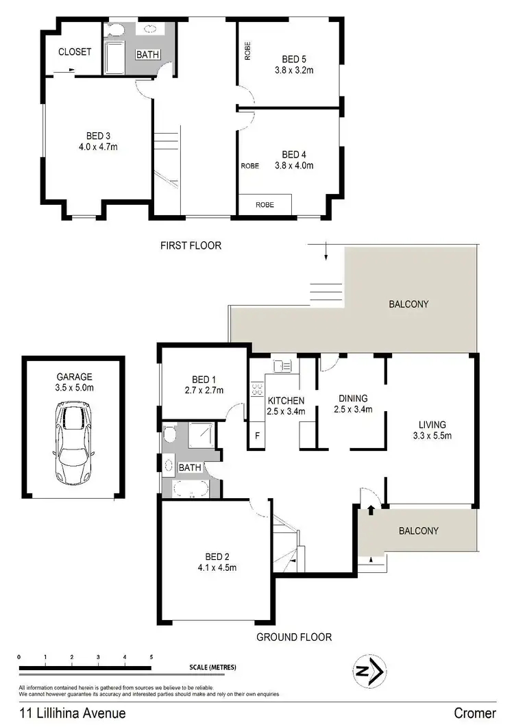 Floorplan of Homely house listing, 11 Lillihina Avenue, Cromer NSW 2099