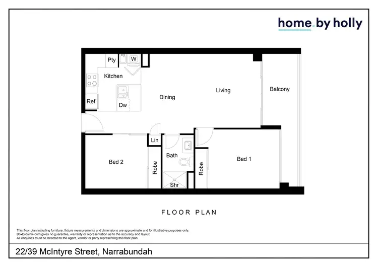 Floorplan of Homely apartment listing, 22/39 Mcintyre Street, Narrabundah ACT 2604