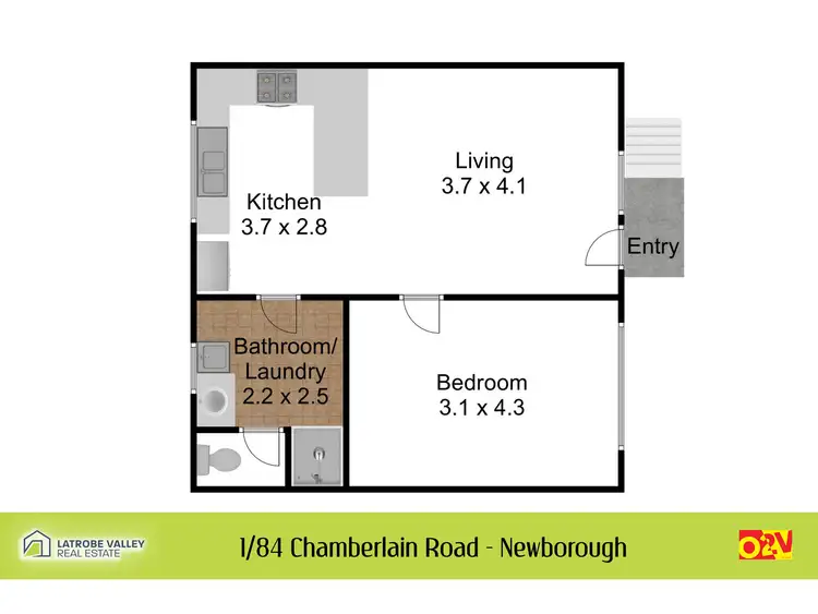 Floorplan of Homely block of units listing, 1-4/84 Chamberlain Road, Newborough VIC 3825
