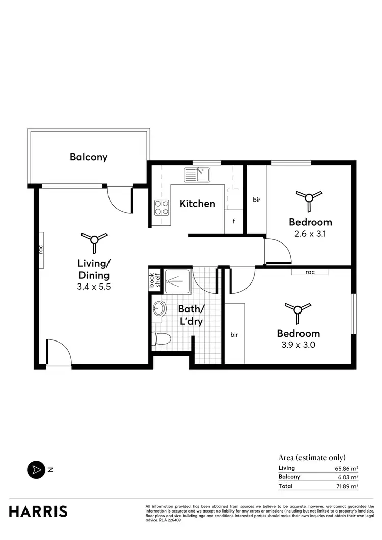 Floorplan of Homely unit listing, 23/3 Broadway, Glenelg South SA 5045