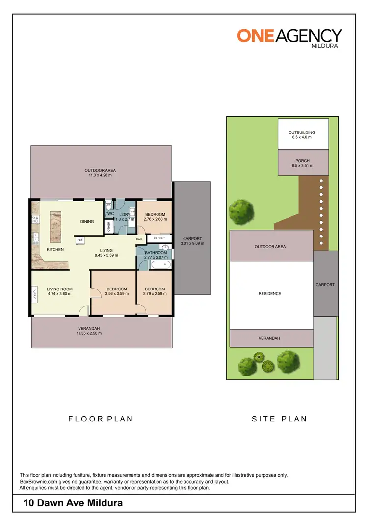 Floorplan of Homely house listing, 10 Dawn Avenue, Mildura VIC 3500