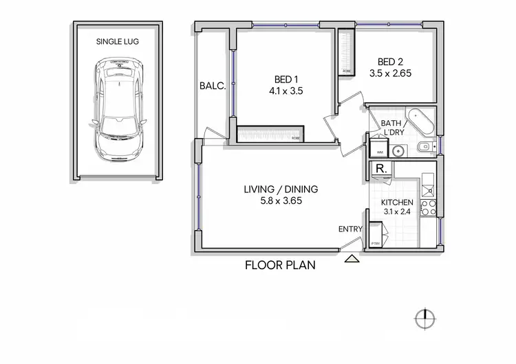 Floorplan of Homely apartment listing, 1/39 Banks Street, Monterey NSW 2217