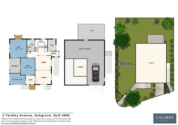 Floorplan of Homely house listing, 3 Yardley Avenue, Ashgrove QLD 4060