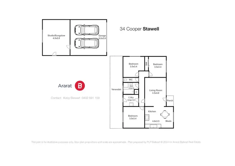 Floorplan of Homely house listing, 34 Cooper Street, Stawell VIC 3380