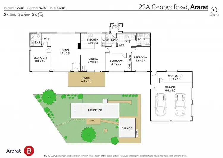 Floorplan of Homely house listing, 22A George Road, Ararat VIC 3377