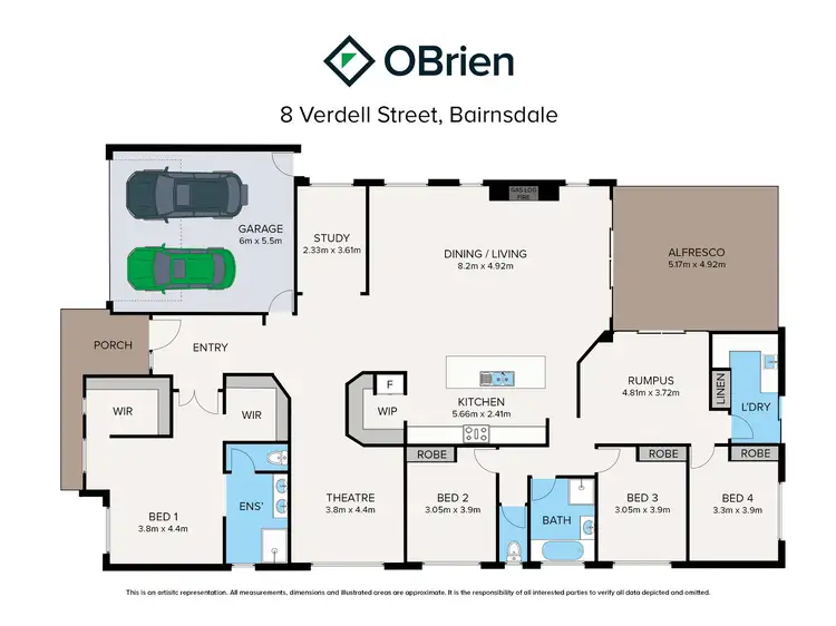 Floorplan of Homely house listing, 8 Verdell Street, Bairnsdale VIC 3875