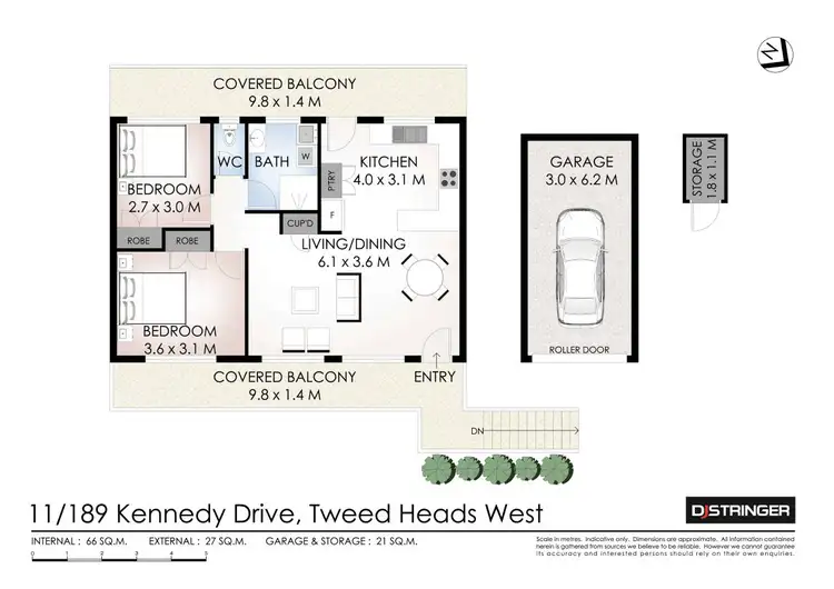 Floorplan of Homely unit listing, 11/189 Kennedy Drive, Tweed Heads West NSW 2485