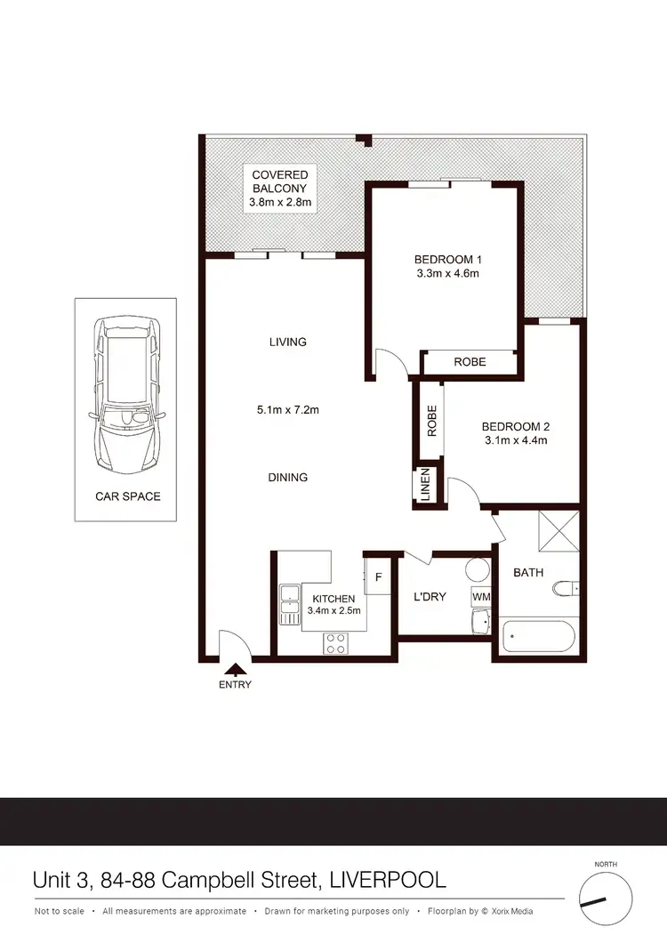 Floorplan of Homely unit listing, 3/84 Campbell Street, Liverpool NSW 2170