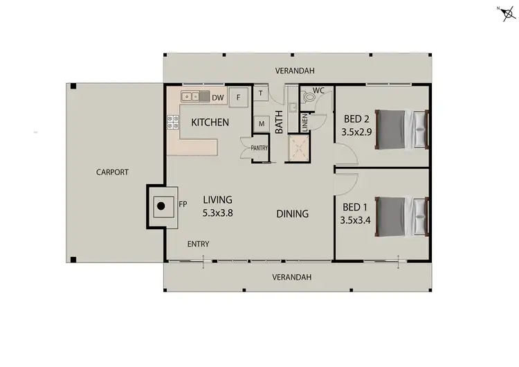 Floorplan of Homely rural property listing, 2625 Grand Ridge Road, Hallston VIC 3953