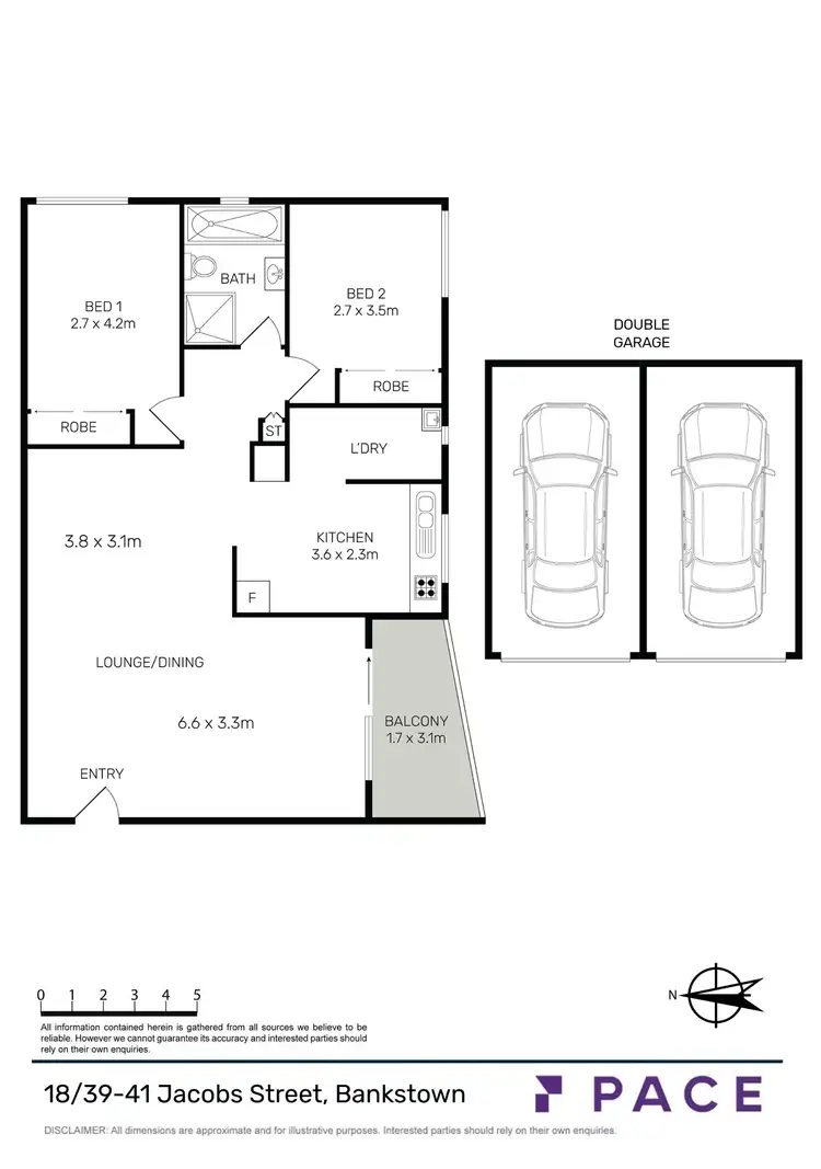 Floorplan of Homely unit listing, 18/39-41 Jacobs Street, Bankstown NSW 2200