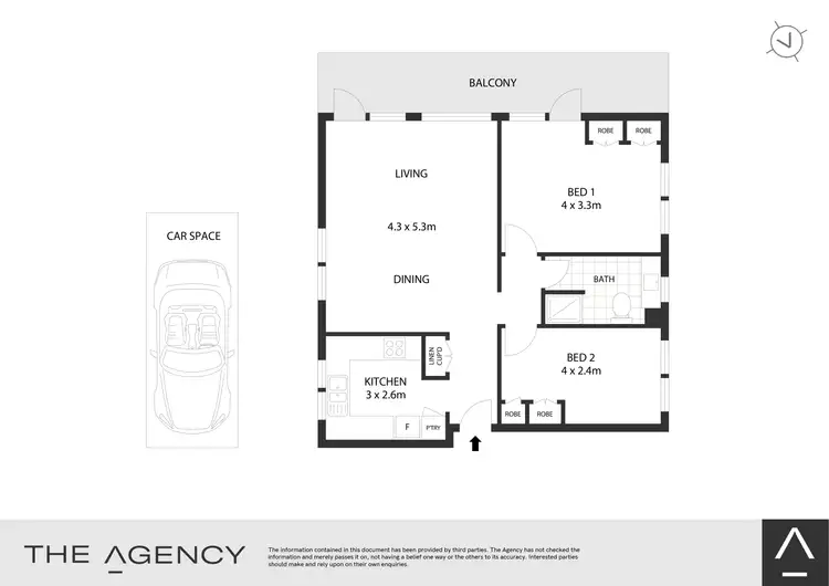 Floorplan of Homely apartment listing, 1/75 Bradleys Head Road, Mosman NSW 2088