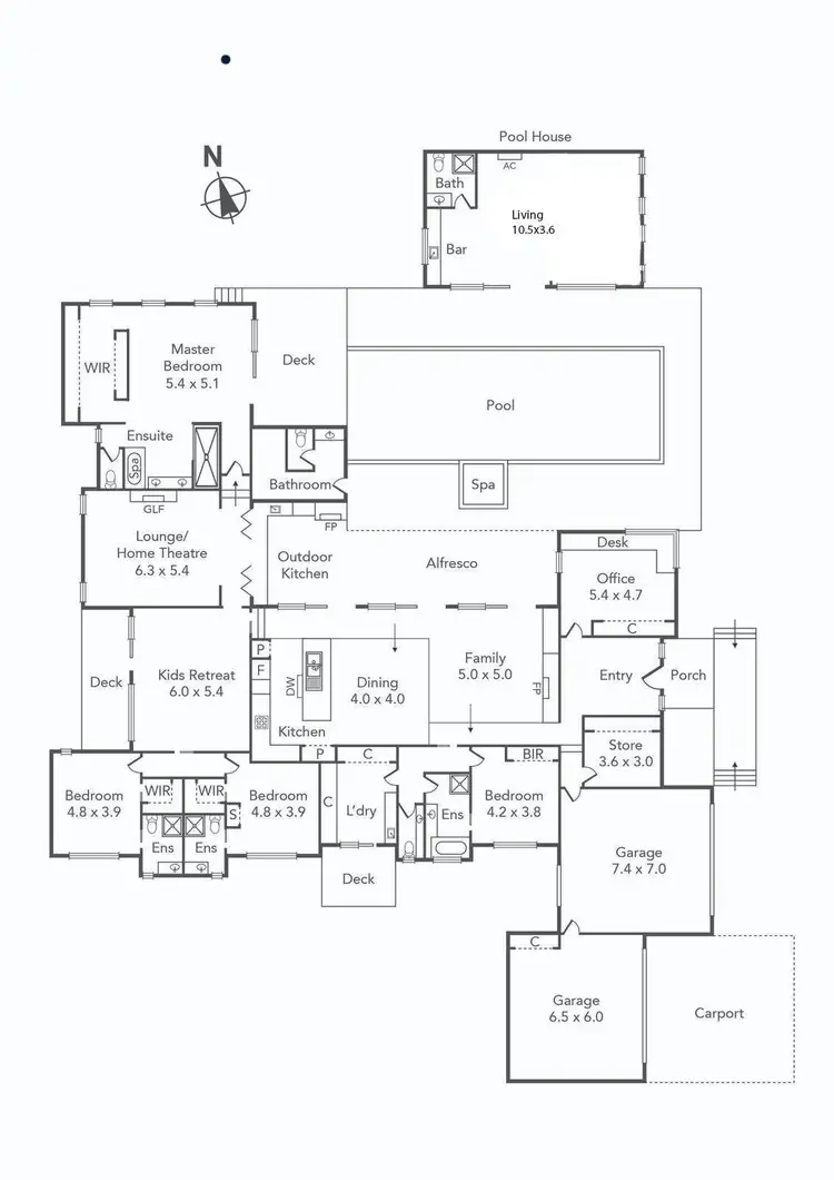 Floorplan of Homely rural property listing, 434 Browns Road, Rye VIC 3941