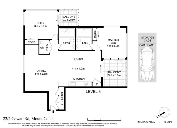 Floorplan of Homely apartment listing, 22/2 Cowan Road, Mount Colah NSW 2079