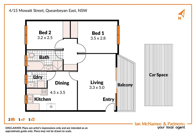Floorplan of Homely unit listing, 4/13-15 Mowatt Street, Queanbeyan NSW 2620
