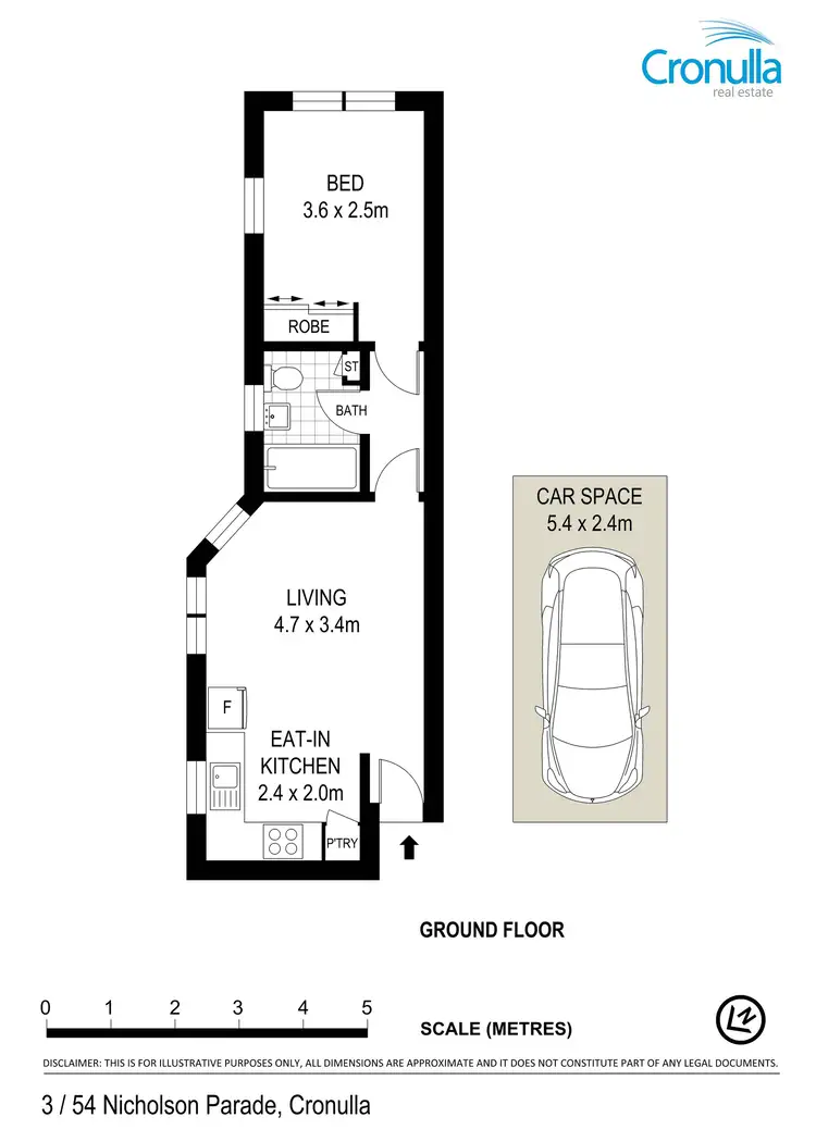 Floorplan of Homely apartment listing, 3/54 Nicholson Parade, Cronulla NSW 2230