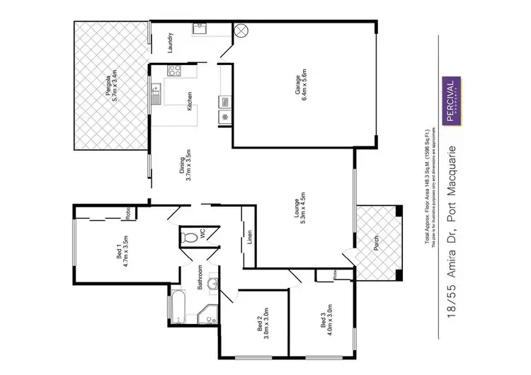 Floorplan of Homely villa listing, 18/55 Amira Drive, Port Macquarie NSW 2444