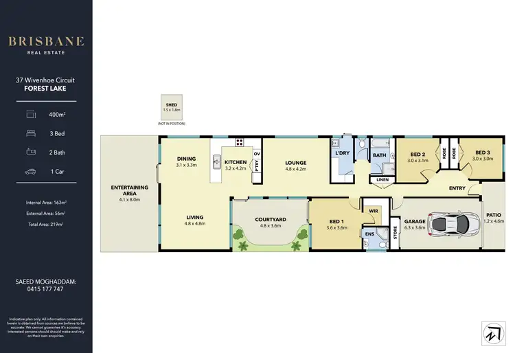 Floorplan of Homely house listing, 37 Wivenhoe Circuit, Forest Lake QLD 4078