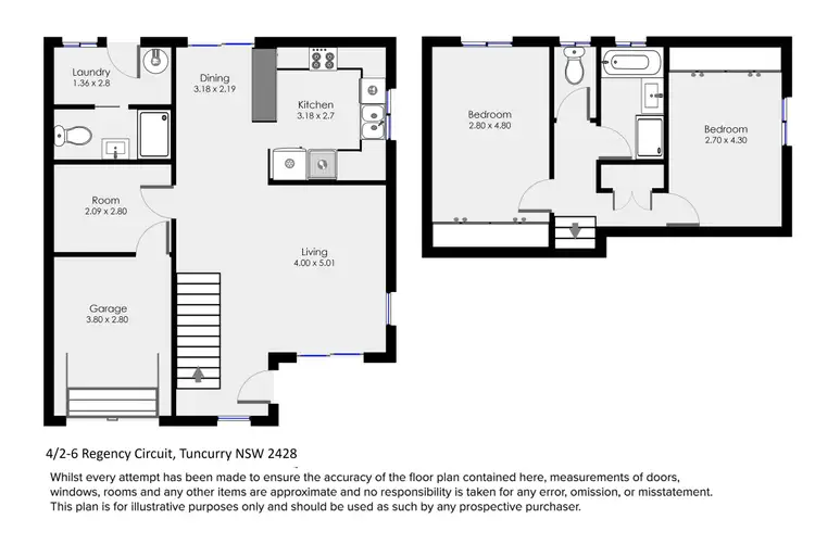 Floorplan of Homely townhouse listing, 4/2-6 Regency Circuit, Tuncurry NSW 2428