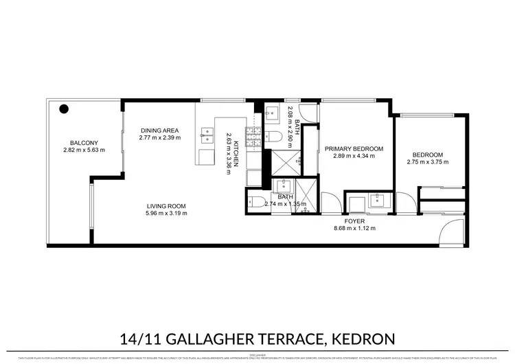 Floorplan of Homely apartment listing, 14/11 Gallagher Terrace, Kedron QLD 4031