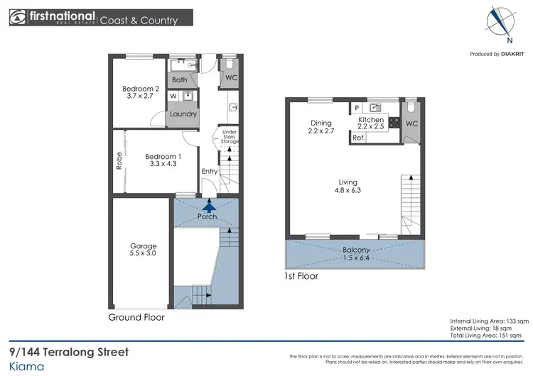 Floorplan of Homely unit listing, 9/144 Terralong Street, Kiama NSW 2533