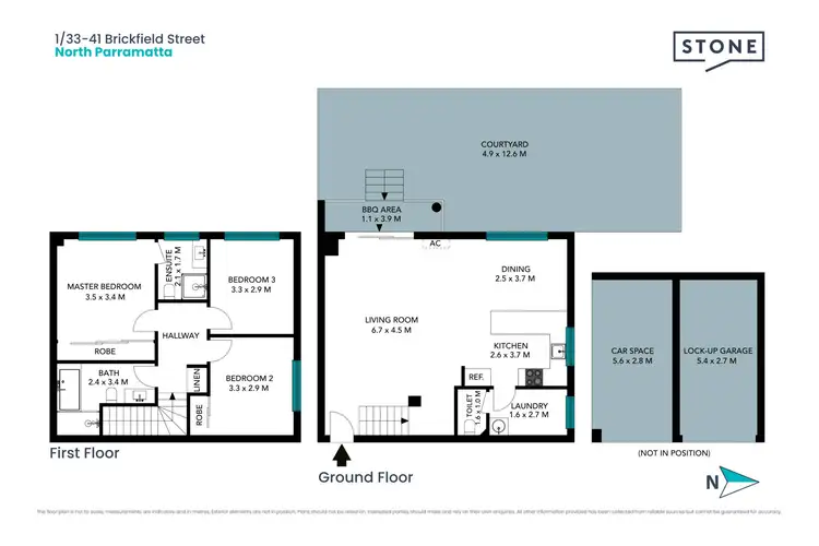 Floorplan of Homely townhouse listing, 1/33-41 Brickfield Street, North Parramatta NSW 2151