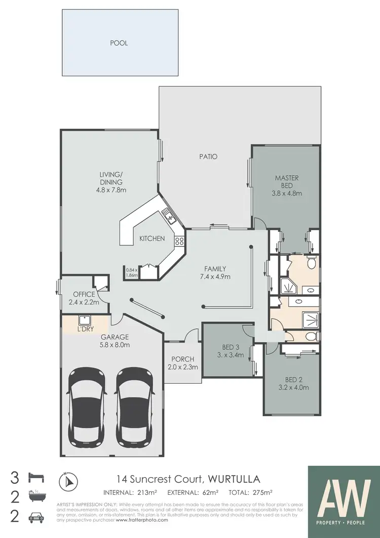 Floorplan of Homely house listing, 14 Suncrest Court, Wurtulla QLD 4575