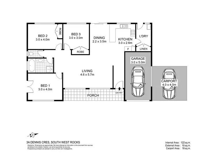 Floorplan of Homely house listing, 3A Dennis Crescent, South West Rocks NSW 2431