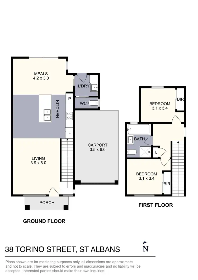 Floorplan of Homely house listing, 36 Torino Street, St Albans VIC 3021