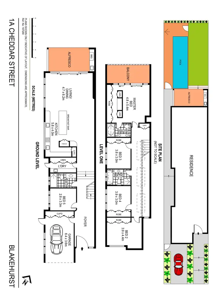 Floorplan of Homely semi-detached listing, 1A Cheddar Street, Blakehurst NSW 2221