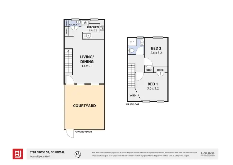 Floorplan of Homely townhouse listing, 7/28 Cross Street, Corrimal NSW 2518