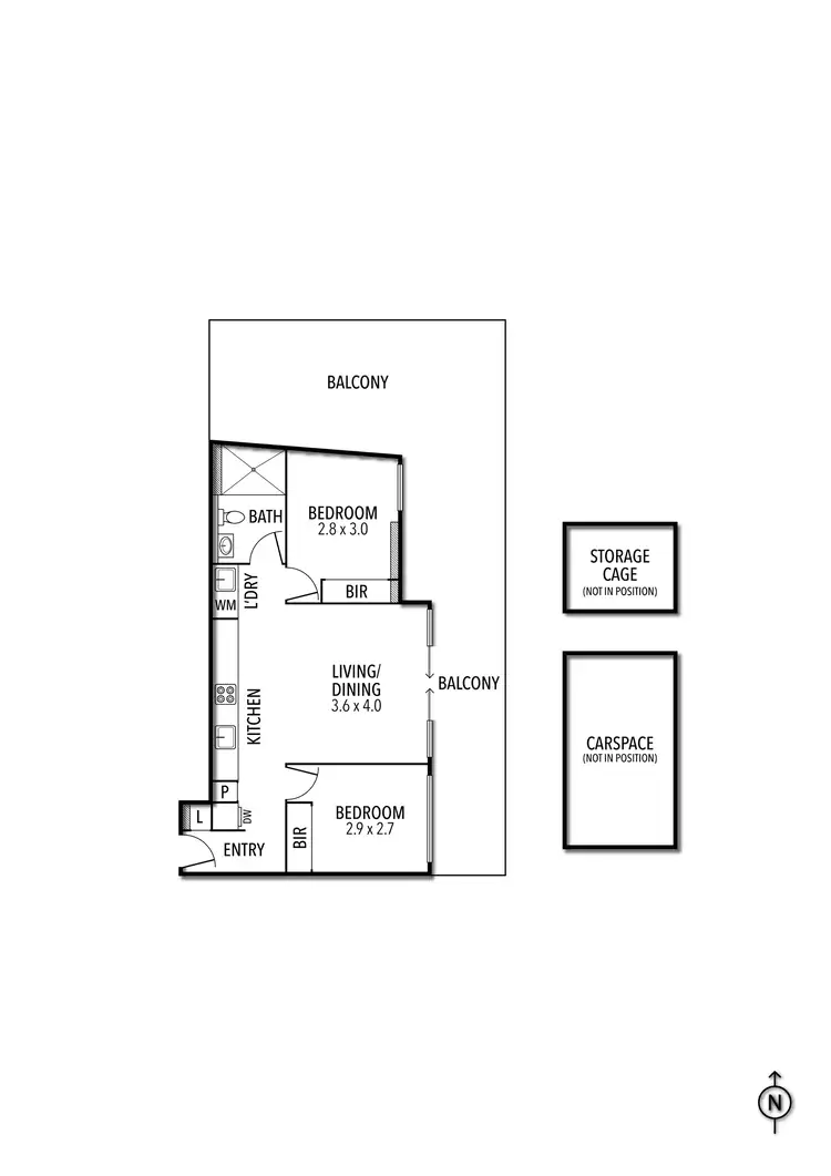 Floorplan of Homely apartment listing, 615/3 Yarra Street, South Yarra VIC 3141
