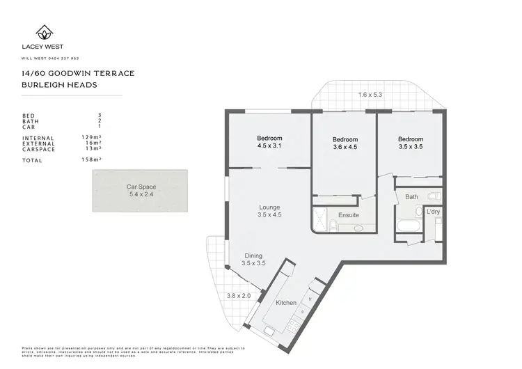 Floorplan of Homely unit listing, 14/60 Goodwin Terrace, Burleigh Heads QLD 4220