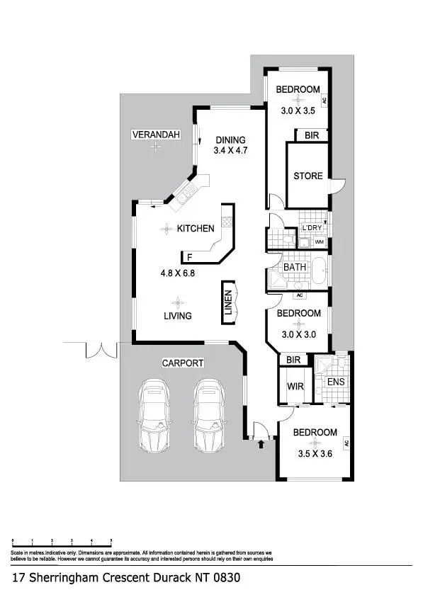 Floorplan of Homely house listing, 17 Sherringham Crescent, Durack NT 830