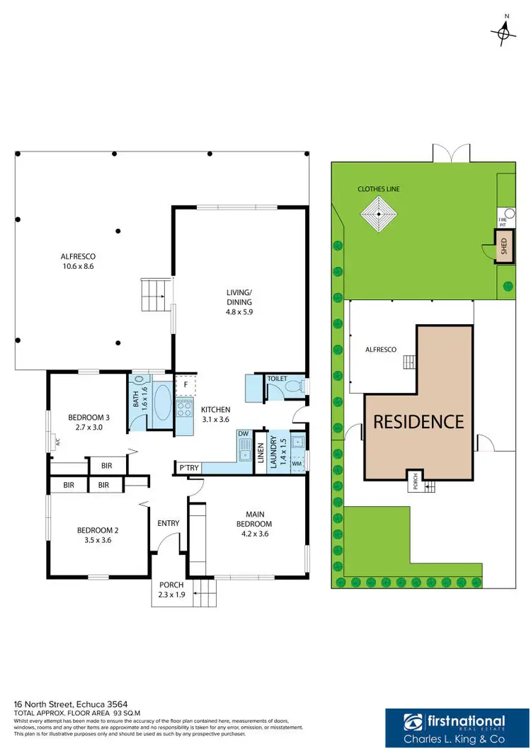 Floorplan of Homely house listing, 16 North Street, Echuca VIC 3564