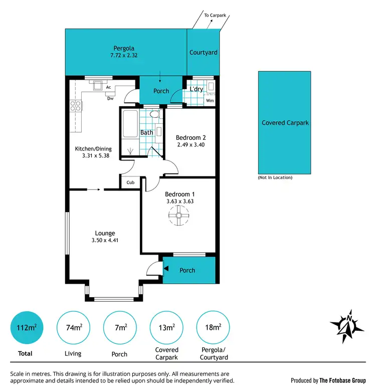 Floorplan of Homely unit listing, 4/21 Caroona Avenue, Hove SA 5048