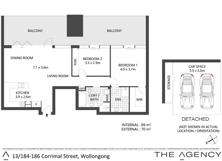 Floorplan of Homely apartment listing, 13/184-186 Corrimal Street, Wollongong NSW 2500
