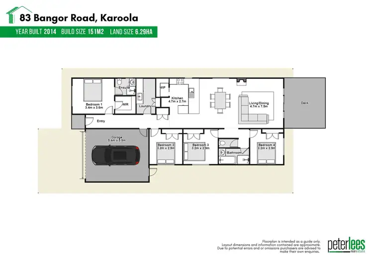 Floorplan of Homely house listing, 83 Bangor Road, Karoola TAS 7267