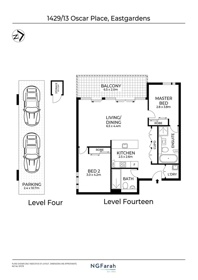 Floorplan of Homely apartment listing, 1429/13 Oscar Place, Eastgardens NSW 2036