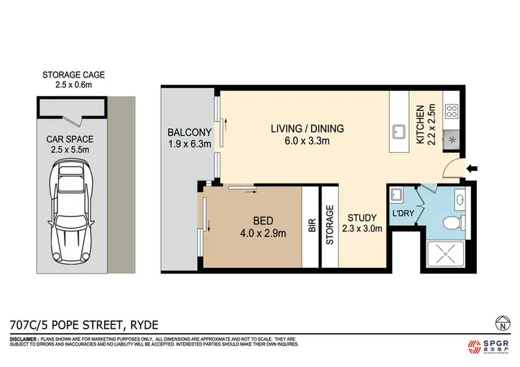 Floorplan of Homely apartment listing, 707C/5 Pope Street, Ryde NSW 2112