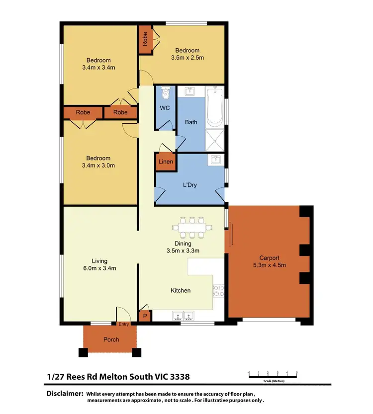 Floorplan of Homely house listing, 1/27 Rees Road, Melton South VIC 3338
