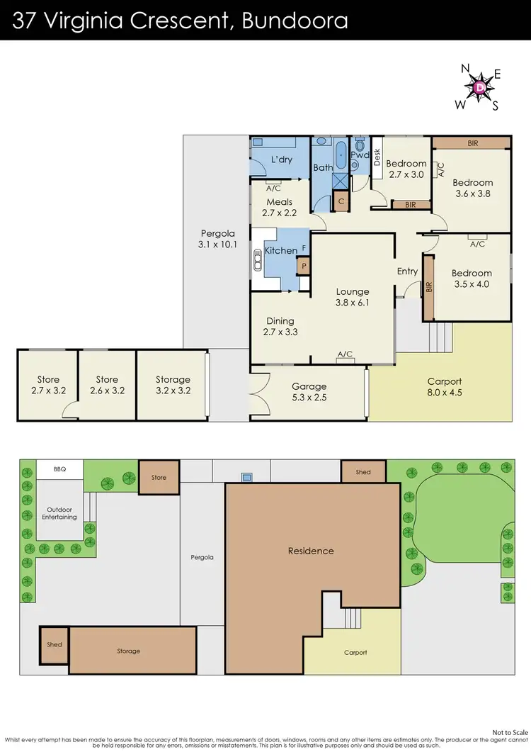 Floorplan of Homely house listing, 37 Virginia Crescent, Bundoora VIC 3083